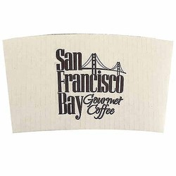 white coffee clutch with logo