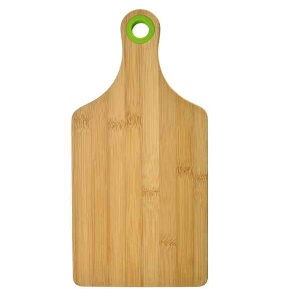 Brown-Lime color option for Bamboo Cheese Board W/Silicone Ring
