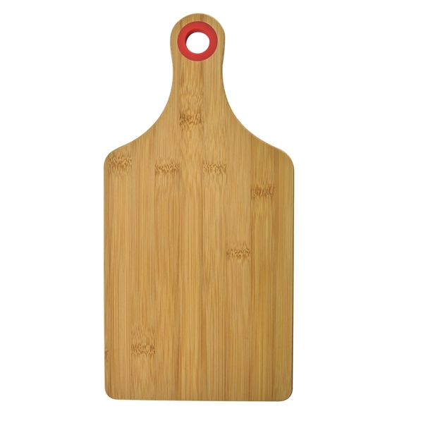Brown-Red color option for Bamboo Cheese Board W/Silicone Ring