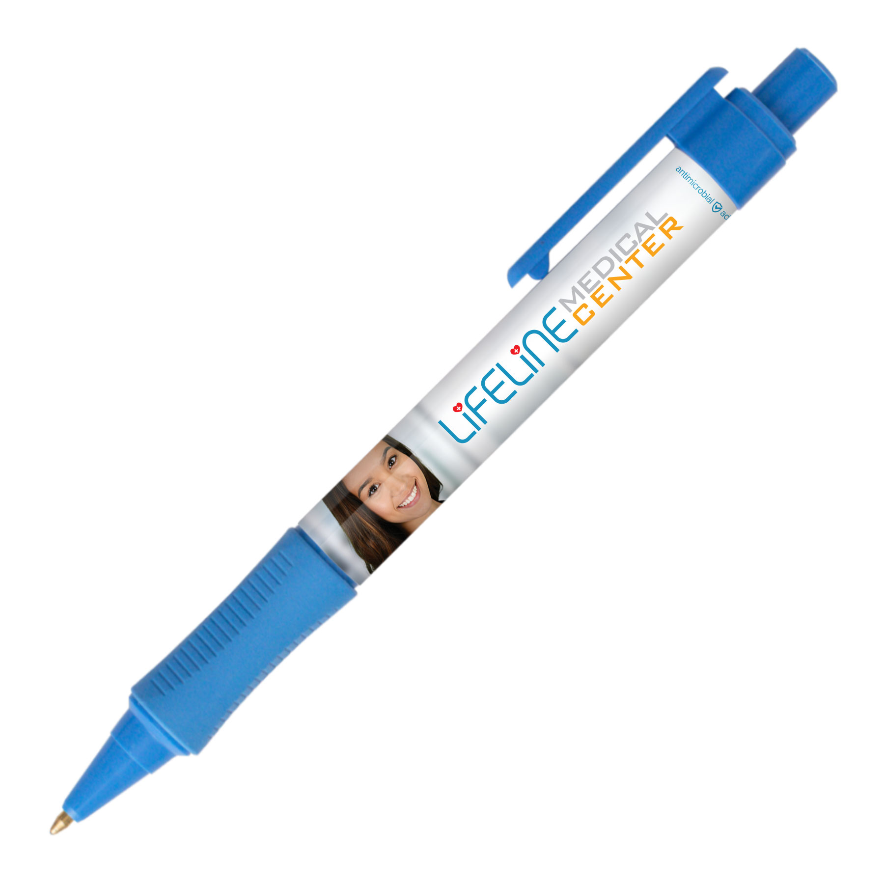 Light Blue 279 color option for Grip Write Am Pen + Antimicrobial Additive
