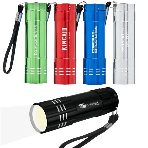 Red color option for Spectre 9 Led Aluminum Flashlight W/Strap
