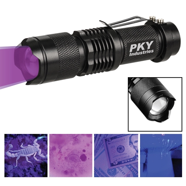 Black color option for Tactical Black Ultraviolet (Uv) Led Flashlight