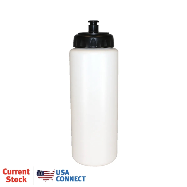 White color option for 32 Oz. Sports Bottle With Push 'N Pull Cap   Bpa Free