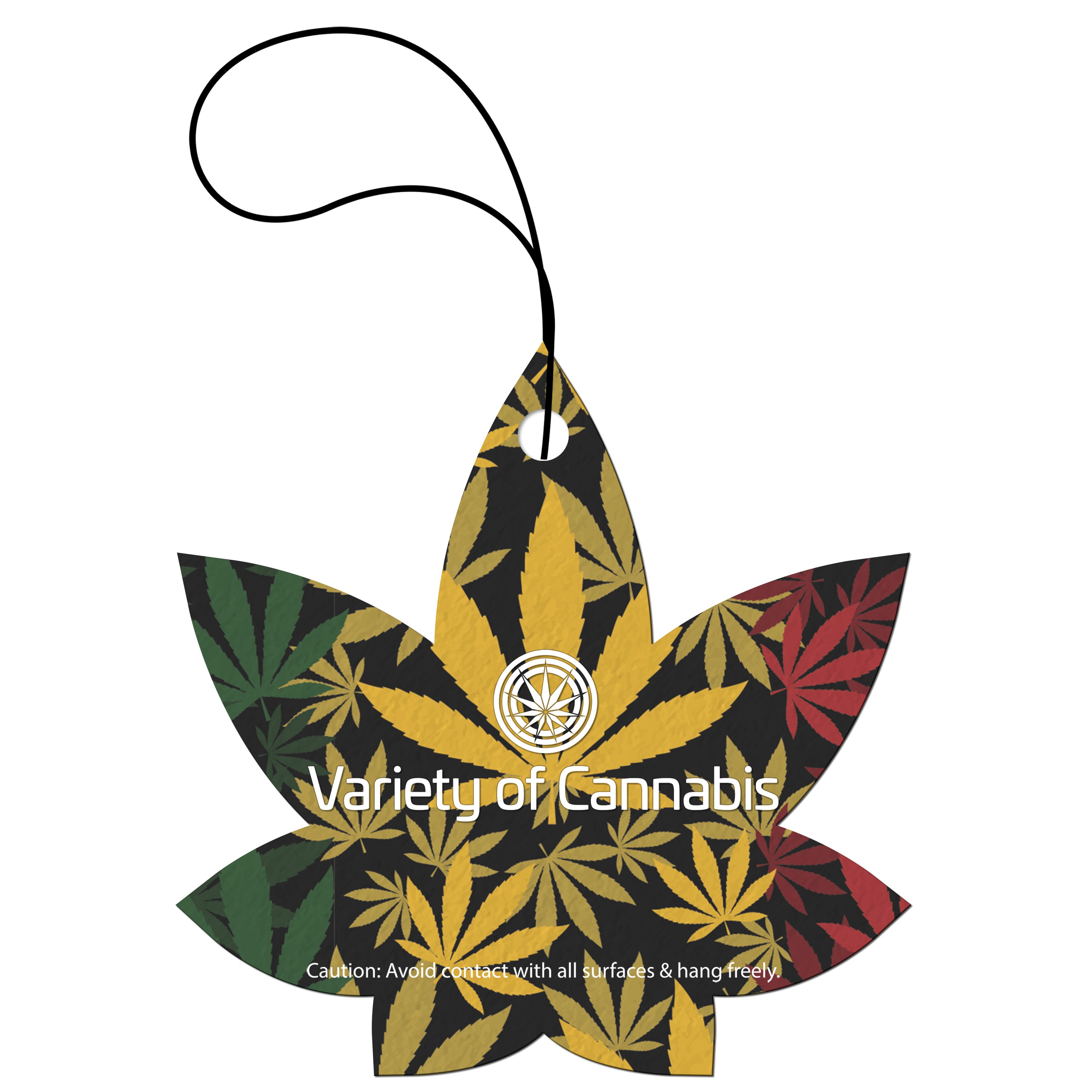 Cannabis Leaf Shape color option for Tek Scents Air Freshener   Several Stock Shapes To Choose From
