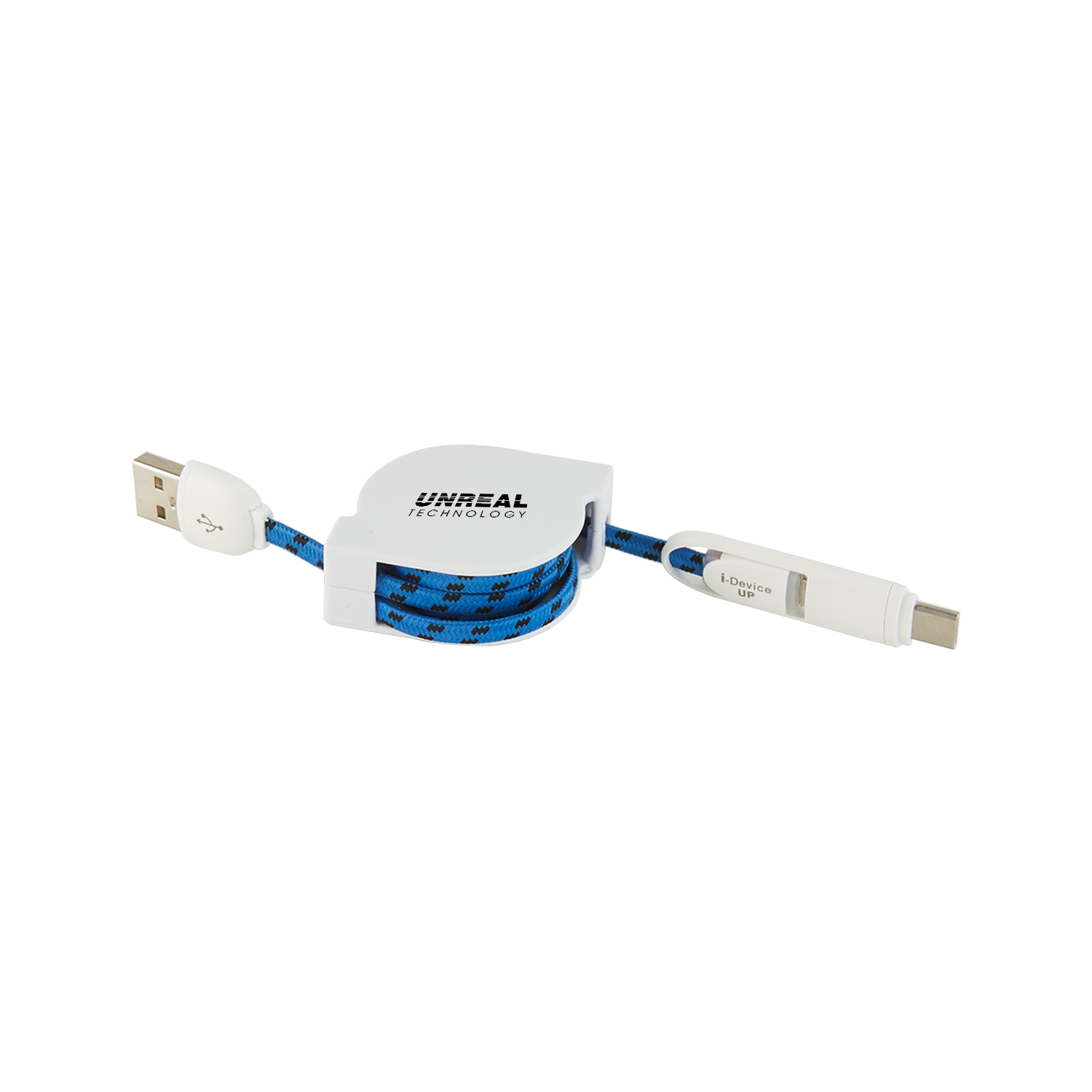 Blue color option for 3 In 1 Retractable Fabric Charge It™ Cable