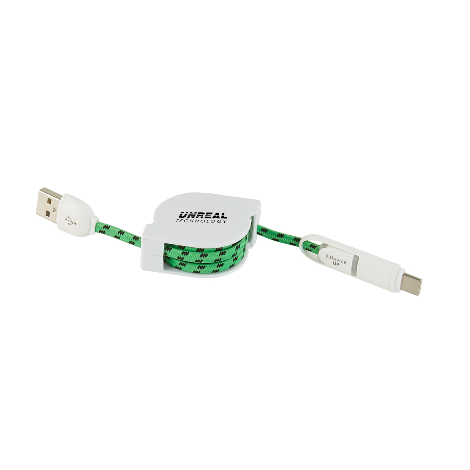 Lime color option for 3 In 1 Retractable Fabric Charge It™ Cable
