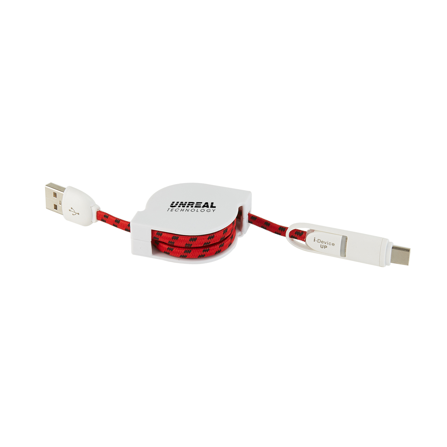 Red color option for 3 In 1 Retractable Fabric Charge It™ Cable