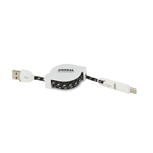 Main photo of 3 In 1 Retractable Fabric Charge It™ Cable