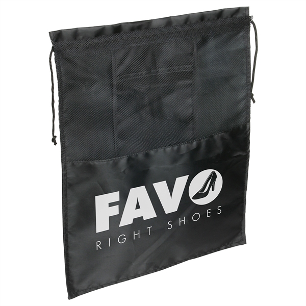 Dark Black color option for Drawstring Shoe Bag