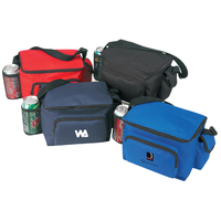 600 D Polyester 6 Pack Cooler W/Bottle Holder & Pouch