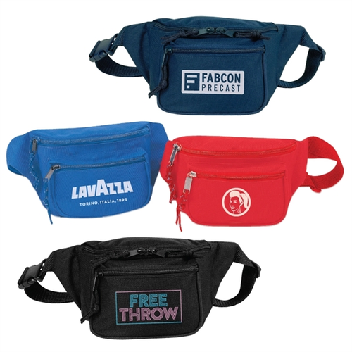 Main photo of 600 D Polyester Triple Zipper Fanny Pack