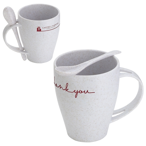 Photo of 12 Oz Bamboo/Polypropylene Mug With Spoon