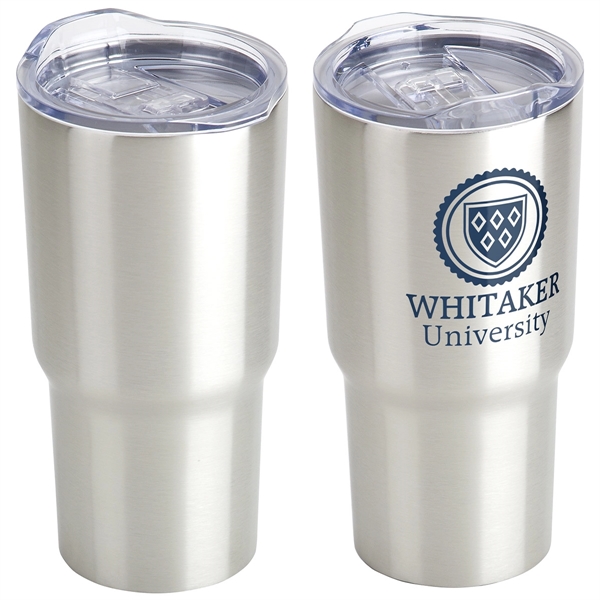 Metallic Silver color option for 20 Oz Vacuum Insulated Stainless Steel Travel Tumbler