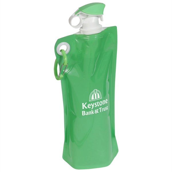 Bright Green color option for 27 Oz Foldable Water Bottle With Carabiner