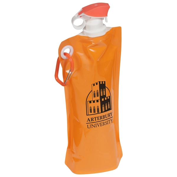 Medium Orange color option for 27 Oz Foldable Water Bottle With Carabiner