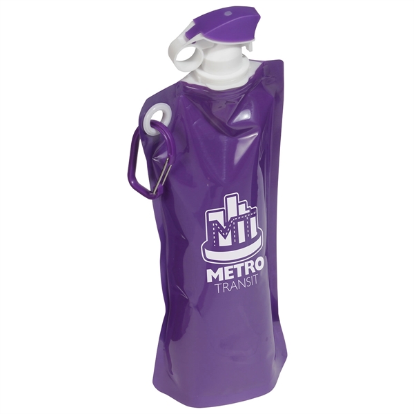Medium Purple color option for 27 Oz Foldable Water Bottle With Carabiner