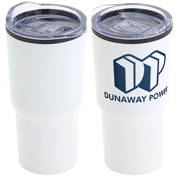 Bright White color option for 20 Oz Stainless Steel/Polypropylene Travel Tumbler