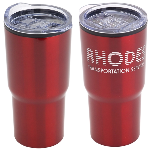 Medium Red color option for 20 Oz Stainless Steel/Polypropylene Travel Tumbler