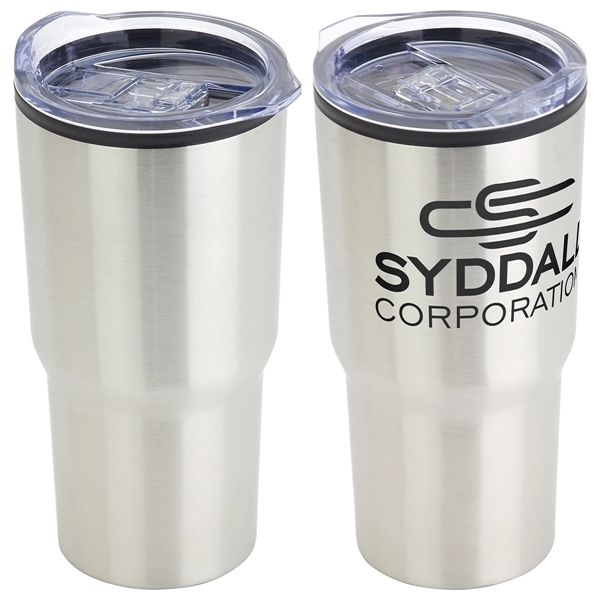 Metallic Silver color option for 20 Oz Stainless Steel/Polypropylene Travel Tumbler