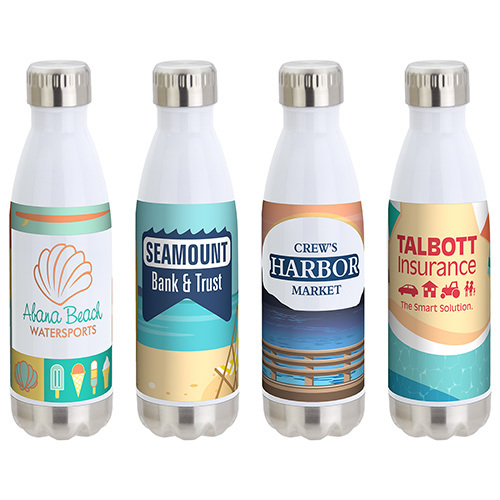 Photo of 17 Oz Vacuum Insulated Stainless Steel Bottle With Beach Stock Art