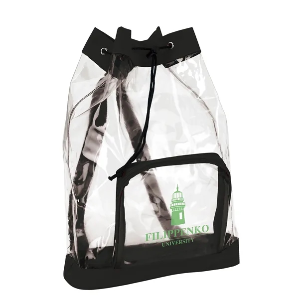 Black color option for Clear Cinch Backpack