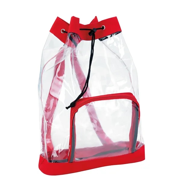 Red color option for Clear Cinch Backpack