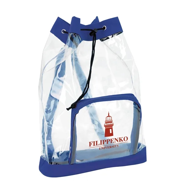 Royal color option for Clear Cinch Backpack