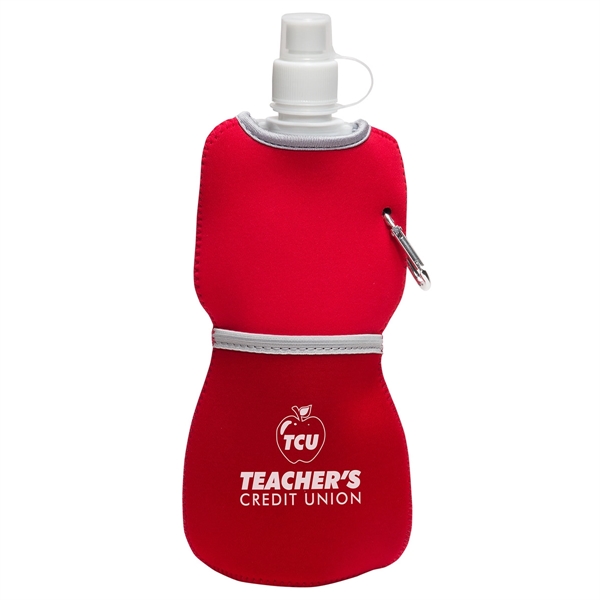 Medium Red color option for Water Bottle With Neoprene Insulator