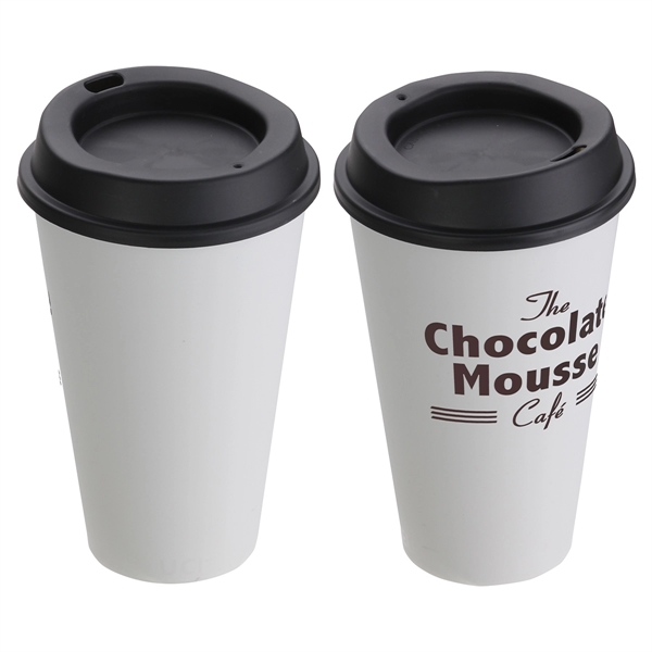 White:Black color option for 17 Oz Sustainable To Go Cup