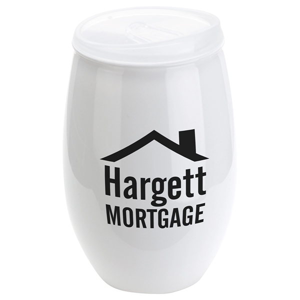 Clear White color option for 16 Oz Tritan™ High Gloss Wine Glass With Lid