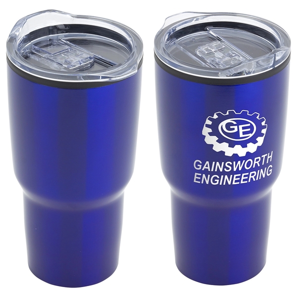 Medium Blue color option for 30 Oz Stainless Steel/Polypropylene Travel Tumbler