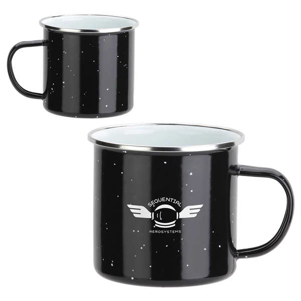 Medium Black color option for Foundry 16oz Enamel Lined Iron Coffee Mug
