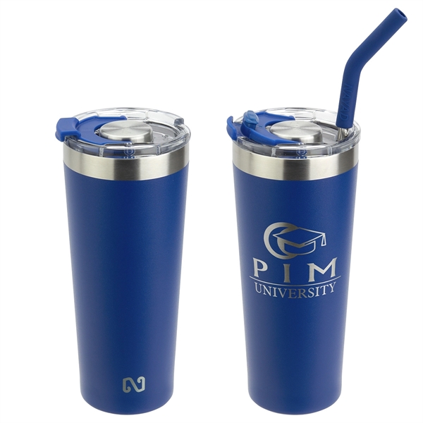 Navy Blue color option for 22 Oz Stainless Steel Double Wall Tumbler With Straw