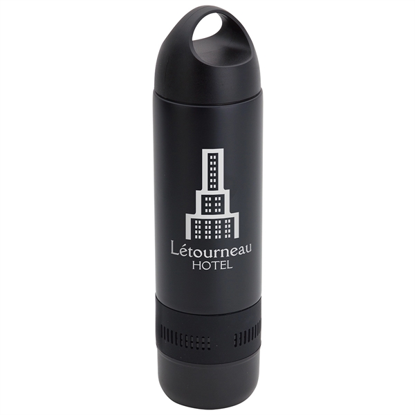 Dark Black color option for 14 Oz Combo Water Bottle & Wireless Speaker