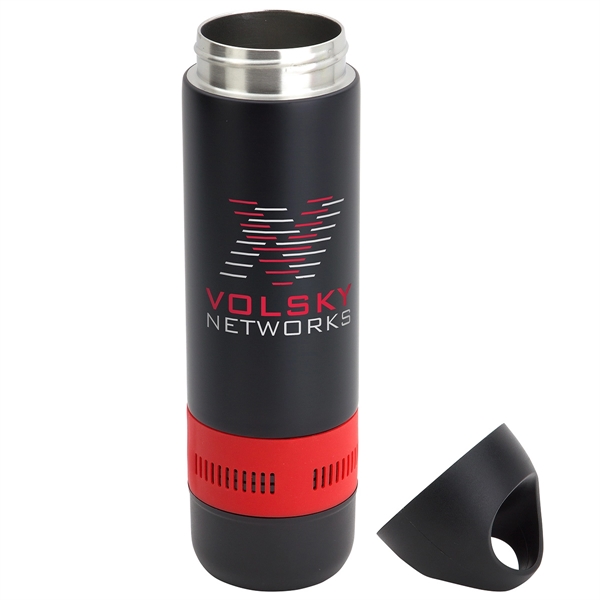 Medium Red color option for 14 Oz Combo Water Bottle & Wireless Speaker