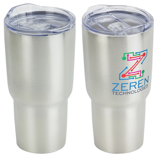 Metallic Silver color option for 30 Oz Vacuum Insulated Stainless Steel Travel Tumbler
