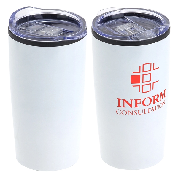 Bright White color option for 20 Oz Stainless Steel/Polypropylene Tumbler