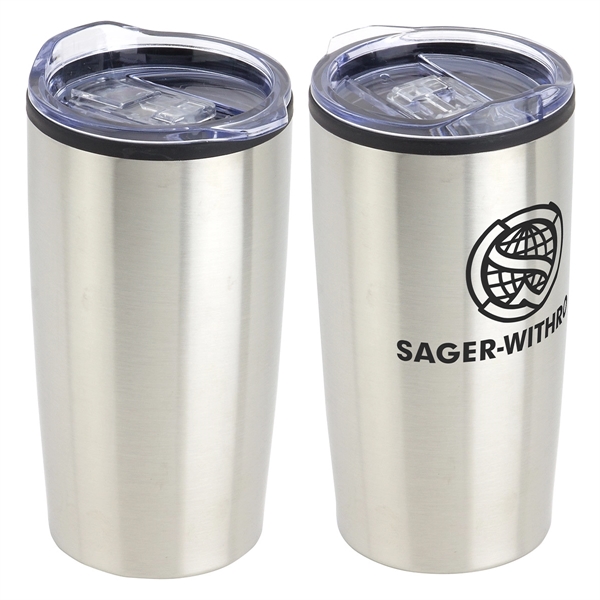Metallic Silver color option for 20 Oz Stainless Steel/Polypropylene Tumbler