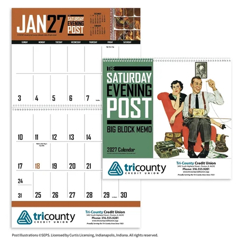 Main photo of The Saturday Evening Post Big Block Memo Calendar