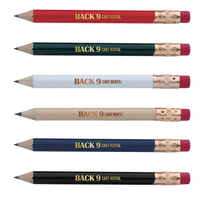 Round Golf Pencil With Eraser