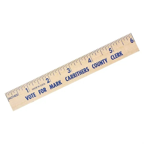 Main photo of 6" Natural Finish Flat Wood Ruler