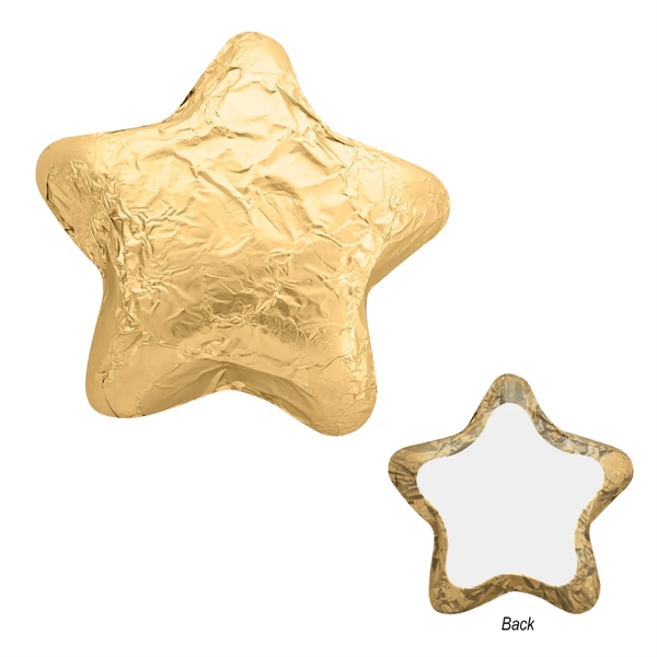 Choc Stars Gold Foil Milk color option for Individually Wrapped Chocolate Stars