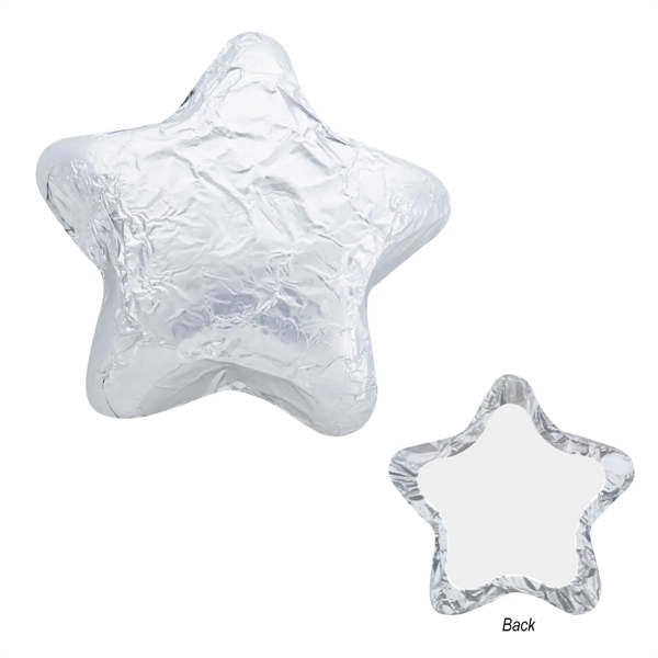 Choc Stars Silver Foil Milk color option for Individually Wrapped Chocolate Stars