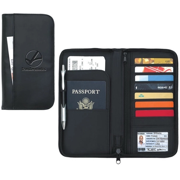 Black color option for Travel Zippered Wallet