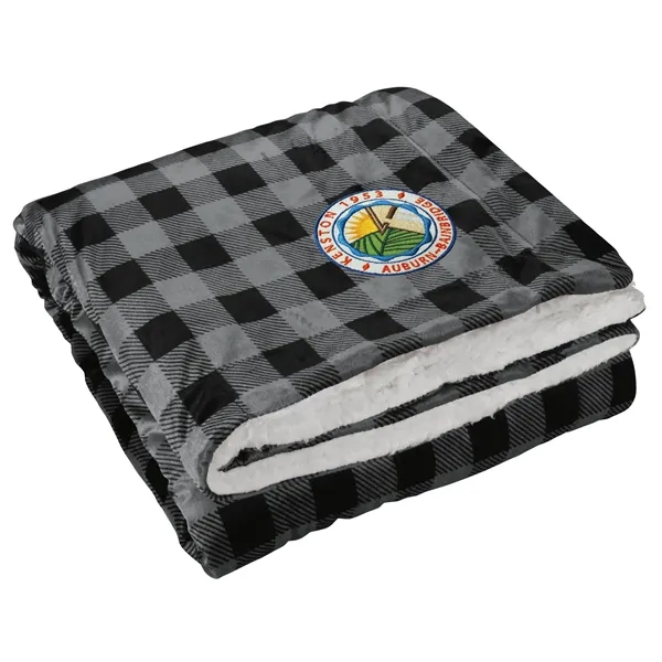 Buffalo Check Cool Gray color option for Sherpa Throw