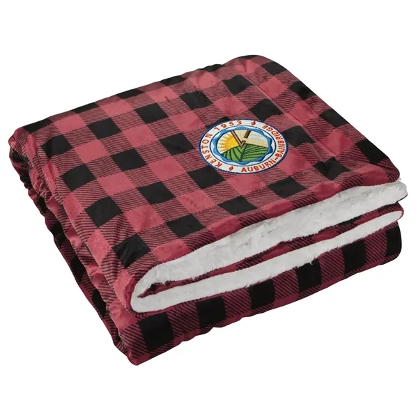 Buffalo Check Red color option for Sherpa Throw