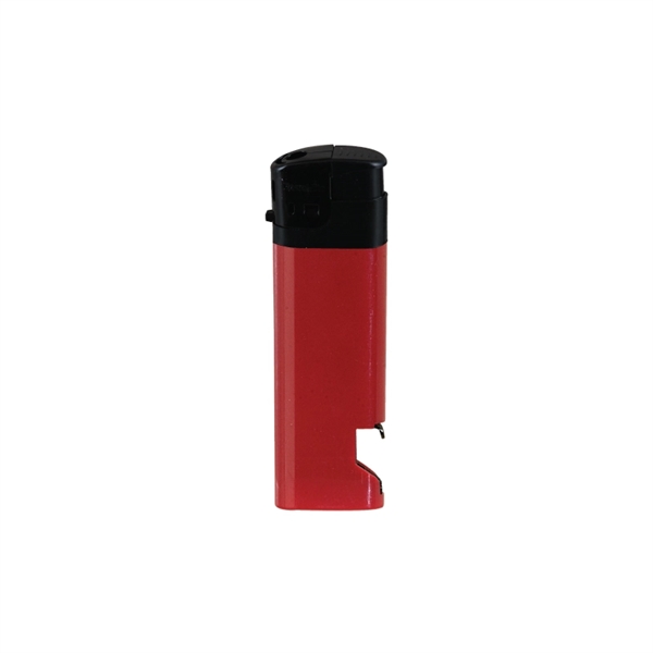 Red color option for Solid Electronic Lighter W/Bottle Opener