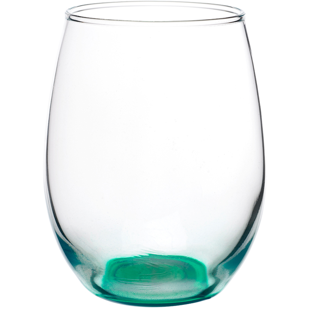 Green color option for 15 Oz. Arc Perfection Stemless Wine Glasses With Colored Bottom
