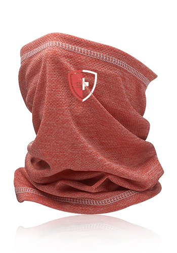 Red color option for Anti Microbial Heathered Neck Gaiter And Bandana