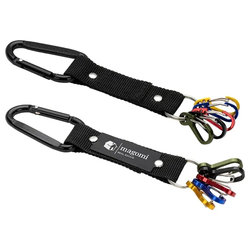 Photo of Aluminum Carabiner Strap With Color Code Key Clips
